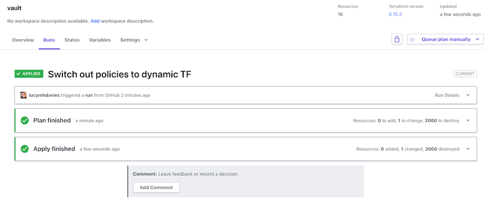 Terraform Cloud, 2000 resources destroyed, in a few minutes